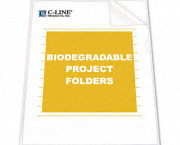 Biodegradable Project Folders, Polypropylene, Letter Size, 25/Box