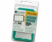 Self-Adhesive Name Badges, 2 x 3-1/2, Green, 100/Box