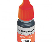 ACCU-STAMP Gel Ink Refill, Red, 0.35 oz Bottle