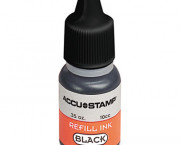 ACCU-STAMP Gel Ink Refill, Black, 0.35 oz Bottle