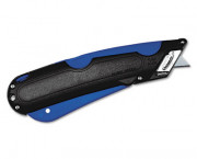Box Cutter Knife w/Shielded Blade, Black/Blue