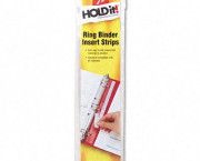 HOLDit! Self-Adhesive Multi-Punched Binder Insert Strips, 25 Strips/Pack