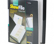 ShowFile Display Book w/Custom Cover Pocket, 12 Letter-Size Sleeves, Black