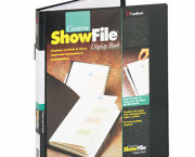 ShowFile Display Book w/Custom Cover Pocket, 24 Letter-Size Sleeves, Black