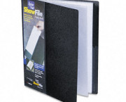 SpineVue ShowFile Display Book w/Wrap Pocket, 12 Letter-Size Sleeves, Black