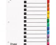 100% Recycled OneStep Index System, Multicolor 12-Tab, 11 x 8-1/2, 1 Set