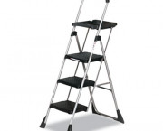 Max Work Platform Project Ladder, 225lb Duty Rating, 22wx31dx55h, Steel, Black