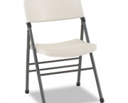 Endura Resin Molded Folding Chair, Pewter Frame/White Speckle, 4/Carton
