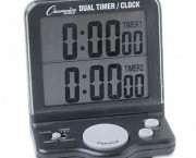 Dual Timer/Clock w/Jumbo Display, LCD, 3 1/2w x 1d x 4 1/2h