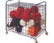 Lockable Ball Storage Cart, 24-Ball Capacity, Black