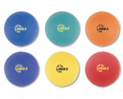 Playground Ball Set, Nylon, Assorted Colors, 6/Set