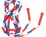 Segmented Plastic Jump Rope, 16-ft., Red/Blue/White