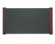 Desk Pad with Wood End Panels, 38 x 21, Mahogany Finish