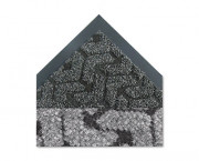 Tire-Track Scraper Mat, Needlepunch Polypropylene/Vinyl,36 x 60,Anthracite