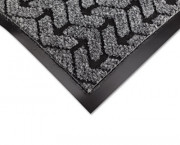 Tire-Track Scraper Mat, Needlepunch Polypropylene/Vinyl,48 x 72,Gray