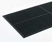 Safewalk-Light Heavy-Duty Antifatigue Mat, Rubber, 36 x 60, Black