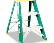#624 Folding Fiberglass Locking Two-Step Stool, 17w x 22 Spread x 24h, Yellow