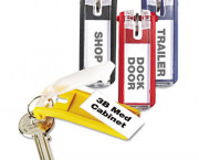 Key Tags for Locking Key Cabinets, Plastic, 1-1/8 x 2-3/4, Assorted, 24/Pack