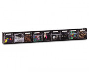 Tilt Bin Plastic Storage System w/9 Bins, 23 5/8 x 2 1/2 x 3 3/8, Black