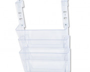 3 Pocket File Partition Set with Brackets, Letter, Clear