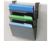 3 Pocket File Partition Set with Brackets, Letter, Smoke