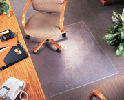 SuperMat Studded Beveled Mat for Medium Pile Carpet, 36w x 48h, Clear