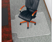 UltraMat Vinyl Chair Mat for Plush Pile, Beveled, 45 x 53, Clear