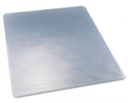 ExecuMat Studded Beveled Chair Mat, High Pile Carpet, 46w x 60l, Clear