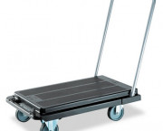 Heavy-Duty Platform Cart, 500lb Capacity, 20-9/10w x 32-5/8d x 9h, Black