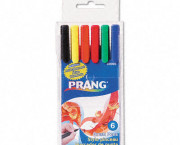 Brush Pens, Flexi-Tip, Six Assorted Colors, 6/Set