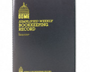 Bookkeeping Record, Black Vinyl Cover, 128 Pages, 8 1/2 x 11 Pages