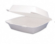 Carryout Food Container, Foam Hinged 1-Compartment, 9-1/2 x 9-1/4 x 3, 200/Ctn