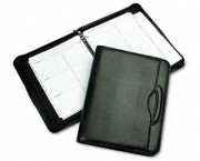 Avalon Leatherlike Vinyl Attache Organizer Starter Set, 8-1/2 x 11, Black