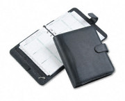 Avalon Leatherlike Vinyl Snap-Close Organizer Starter Set, 5-1/2 x 8-1/2, Black