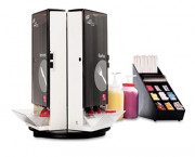 SmartStock Cutlery Dispenser, Carousel, 18 1/4 dia x 2 3/8h, Black