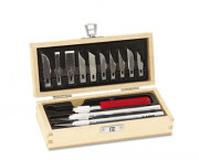 Knife Set, 3 Knives, 10 Blades, Carrying Case