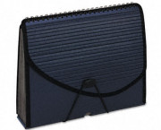 13-Pocket Expanding Spiral File, Letter, Foam Poly, Navy Blue