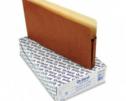 1 3/4 Inch Expansion File Pocket, Manila/Red Fiber, Legal, 25/Box
