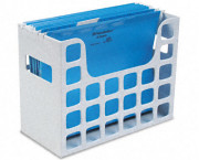 DecoFlex Letter Size Desktop Hanging File, Plastic, 12 1/4 x 6 x 9 1/2, Granite
