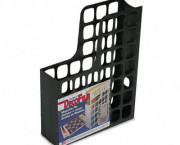 DecoFile Plastic Magazine File, 3 x 9 1/2 x 12 1/2, Black
