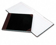 Columnar Book, 12 Column, Black Cover, 150 Pages, 12 7/8 x 15 1/8