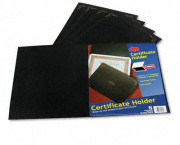 Certificate Holder, 12-1/2 x 9-3/4, Black, 5/Pack