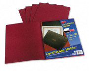 Certificate Holder, 12-1/2 x 9-3/4, Burgundy, 5/Pack