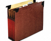 3 1/2 Inch Expansion Swing Hook Hanging File Pockets, Manila, Letter, Red, 5/Box