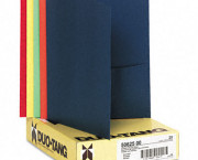 Contour Two-Pocket Folder, 100-Sheet Capacity, Assorted Colors