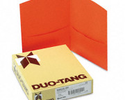 Contour Two-Pocket Paper Folder, 100-Sheet Capacity, Orange