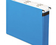 3 1/2 Inch Expansion Hanging File, Tabs and Labels, Letter, Nine Sections, Blue