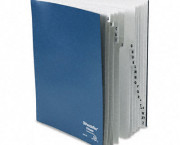 Desk File, A-Z Index, Letter Size, Acrylic-Coated Pressboard, Black/Blue