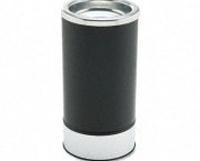 Round Sand Urn w/Removable Tray, Black/Chrome
