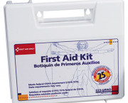 Bulk First Aid Kit for 25 People, 106 Pieces, OSHA Compliant, Plastic Case